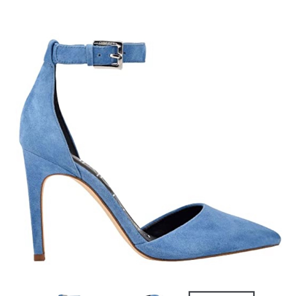 ๐NWOT Calvin Klein Womens Suede Ankle Strap Heels - Picture 3 of 14